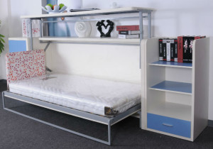 MurphySofa Single side folding bed with desk bed down