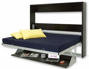 It Side folding italian wall bed desk from Murphysofa - down