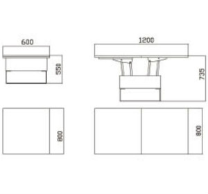 space saving table dimensions from murphysofa web
