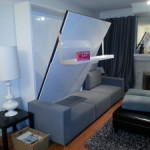 hovering bookshelf wall bed from Murphysofa