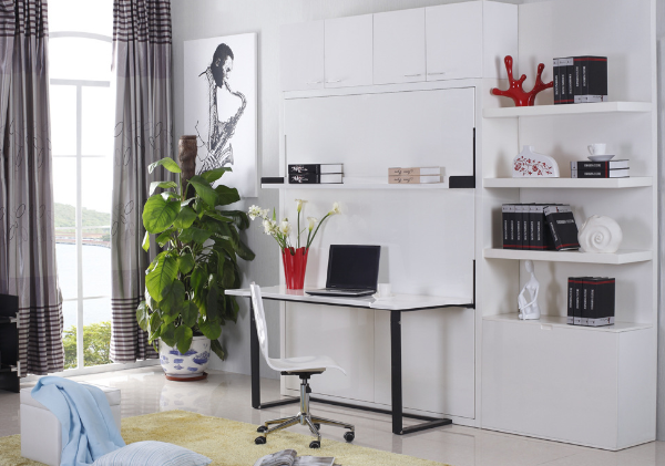 Wall Bed Desk Units From Murphysofa, Queen Wall Bed With Desk Canada