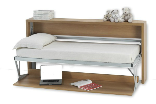 Italian Wall Bed Desk Horizontal, Wall Beds With Desk Canada