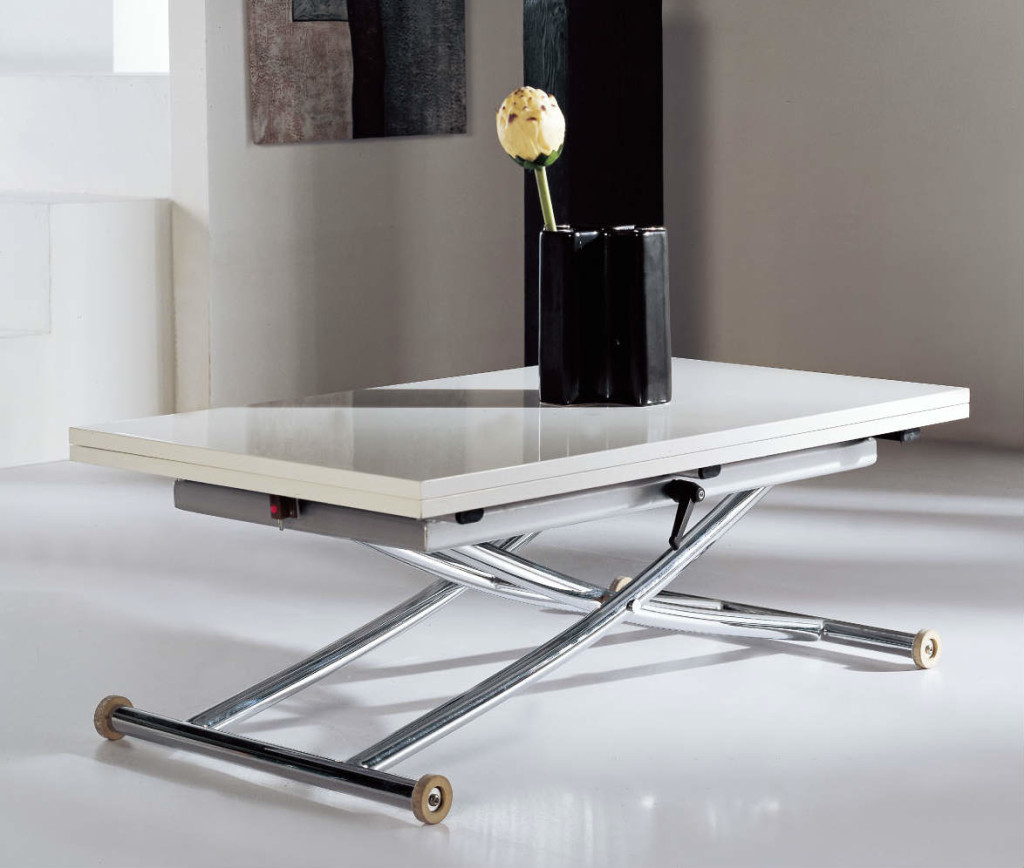 White stylish coffee table converter from murphysofa