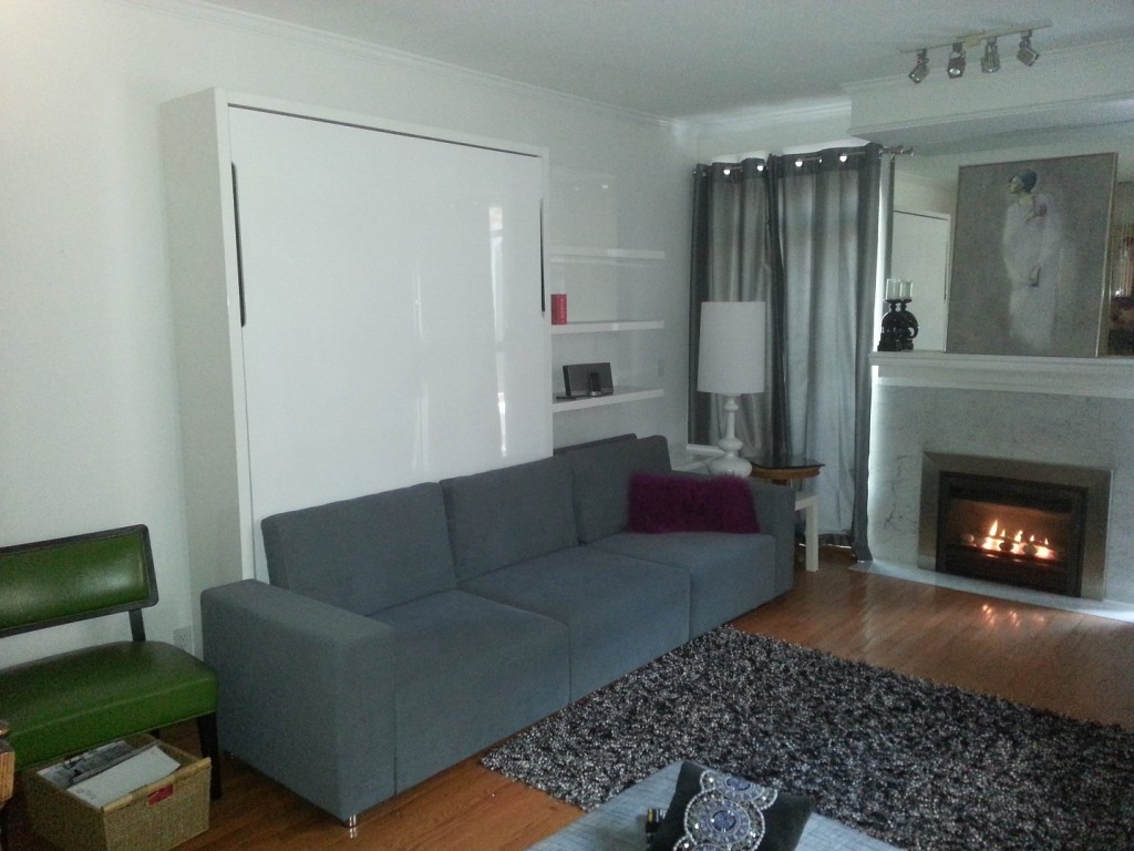 murphysofa clean sectional wall bed over grey couch