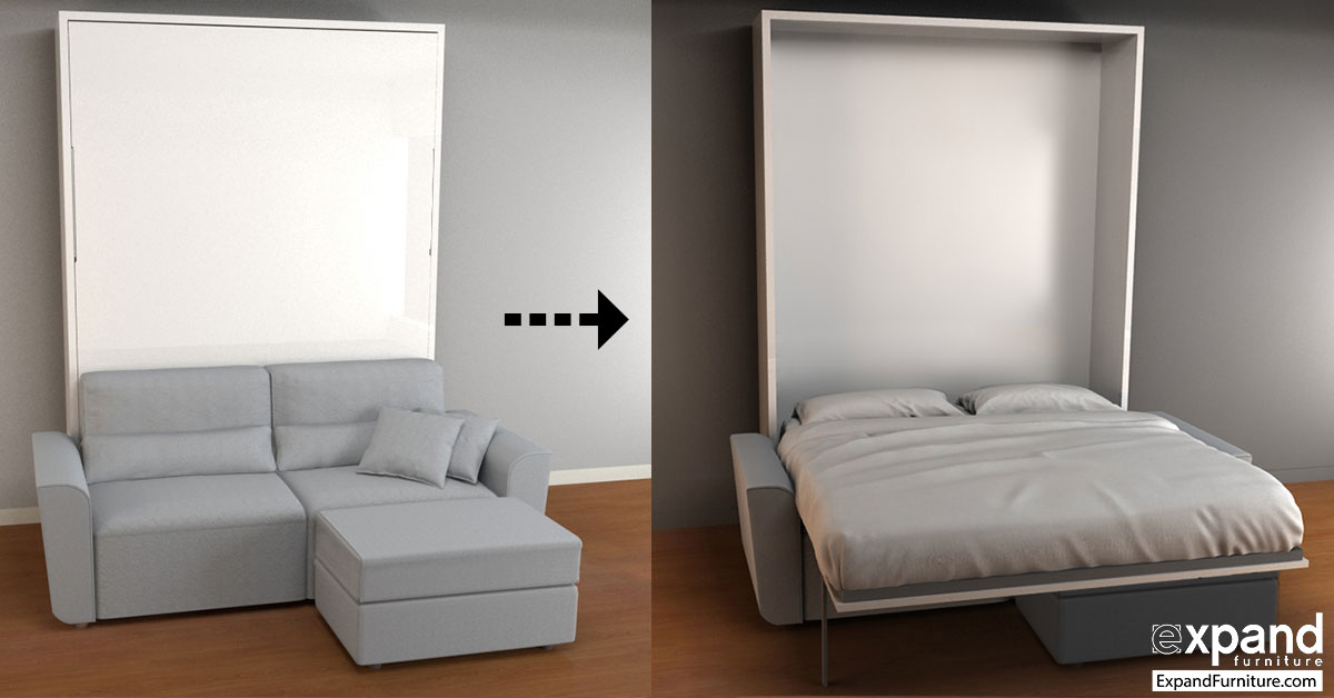Murphysofa Minima Murphy Sofa Bed, Wall Folding Beds With Sofa